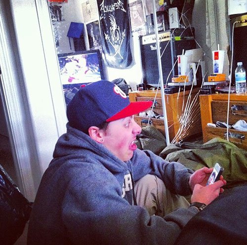 caught-taking-selfie-cap-dude