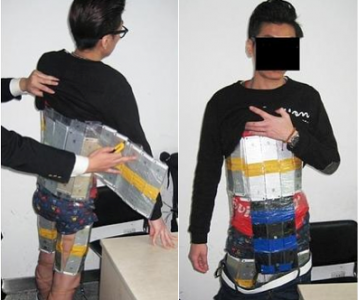 ¡Insólito! Arrestan a contrabandista con 94 iPhones en su cuerpo