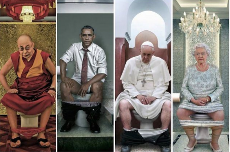 Los lideres del mundo en el baño ¡OMG!