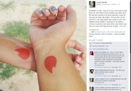 ¡Pareja se enamora por Tinder y lo agracen tatuándose su logo!