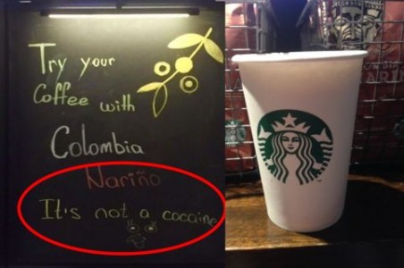Escándalo de Starbucks! Asi promociona el cafe colombiano en el exterior.