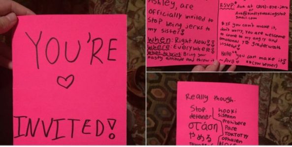Niña de 12 años de edad le envía una carta impactante a quien le hacía Bullying a su hermana