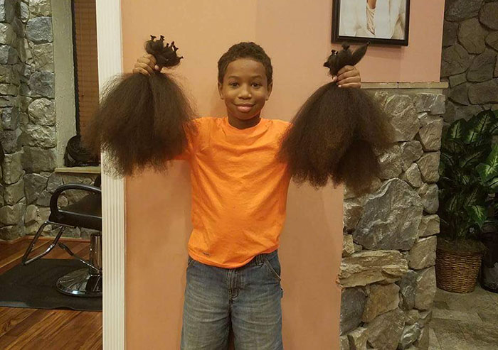 niño cabello donó para niños con cáncer 6