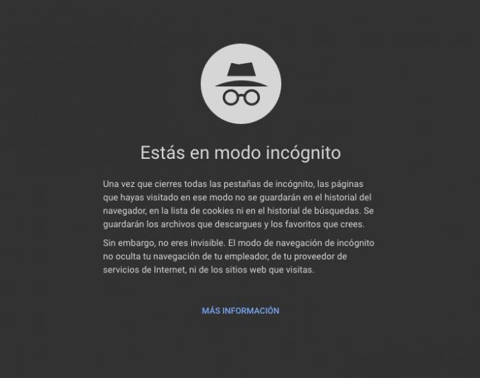 privacidad modo incognito