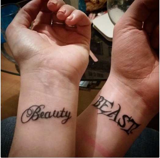 Tatuajes Bella y Bestia 16