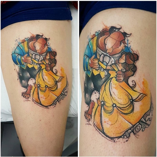 Tatuajes Bella y Bestia 4