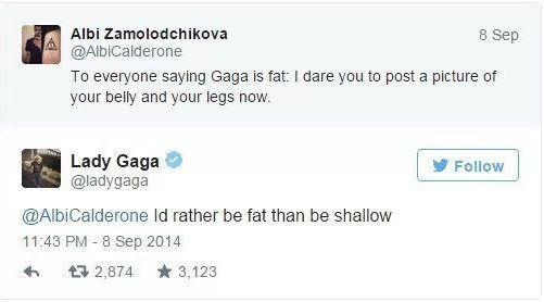 Lady gaga answer on twitter