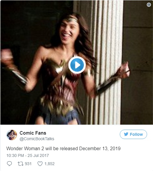 Secuela Wonder Woman 2