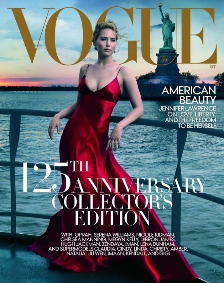 Jennifer Lawrence estará en la portada de septiembre de Vogue 1