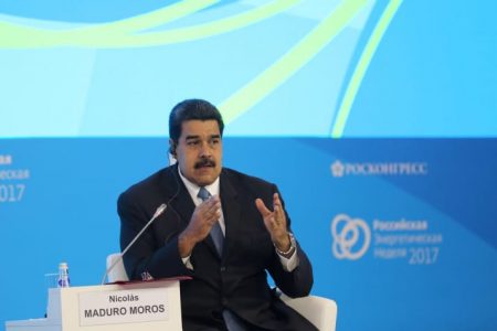El presidente de Venezuela se burló de Donald Trump mientras estaba en una conferencia en Rusia