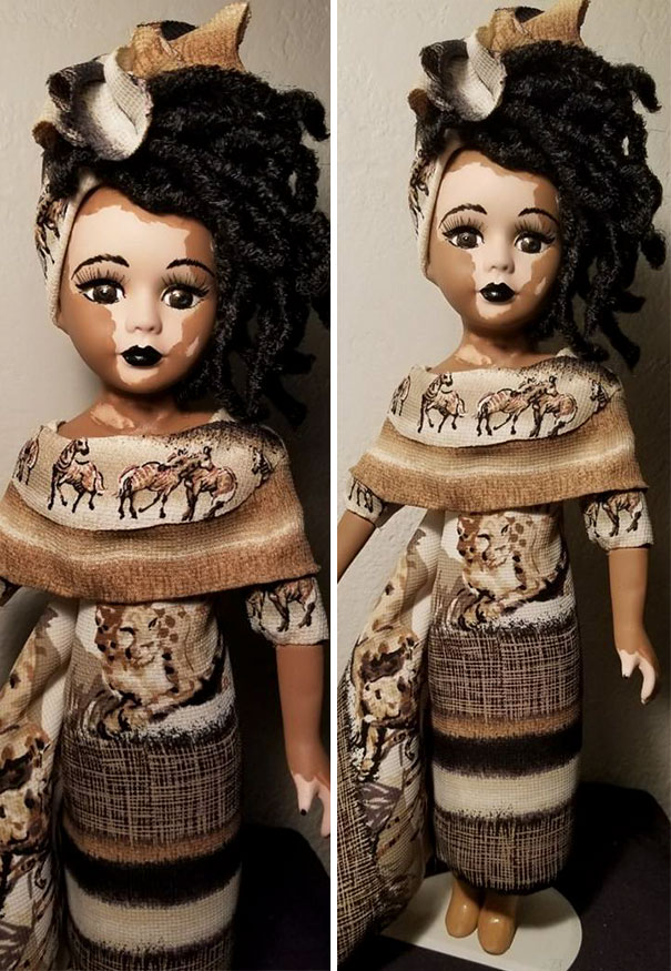 artista crea muñecas con vitiligo 1