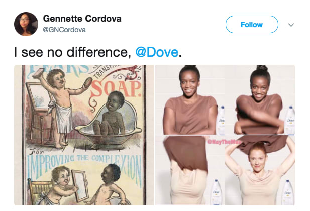 modelo de anuncio racista de Dove se justifica 2