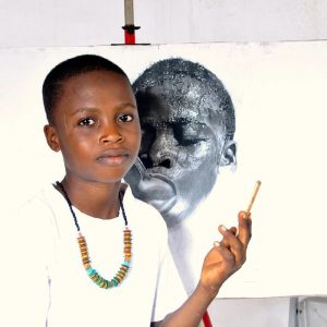 Este niño nigeriano crea dibujos hiperrealistas, y el resultado te dejará sin habla