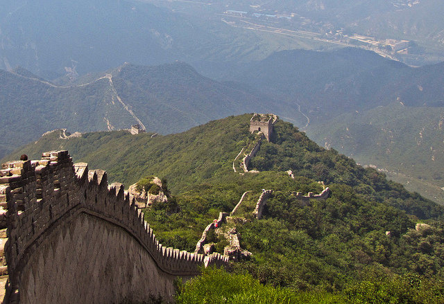 Una sección de la Gran Muralla de China colapsa luego de fuertes lluvias en la región