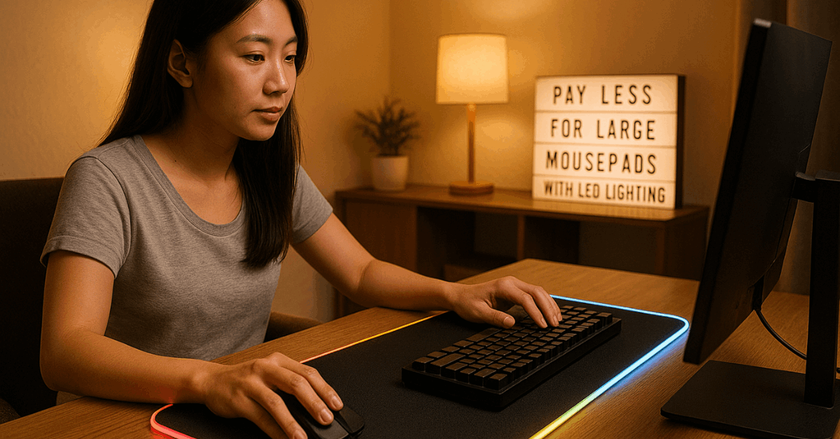 Cómo pagar menos por mousepads grandes con iluminación LED