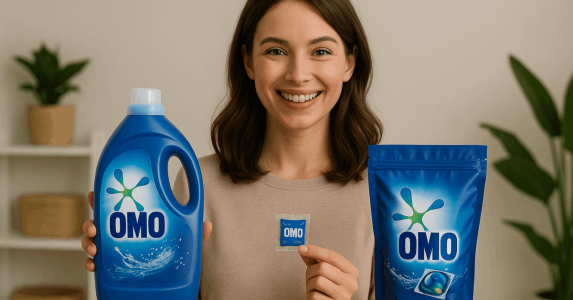 Muestras gratis de OMO: detergente líquido y cápsulas a través de promociones e influencers